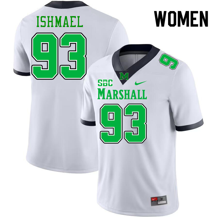 Women #93 Jabari Ishmael Marshall Thundering Herd SBC Conference College Football Jerseys Stitched-W